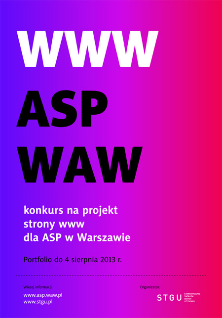 Konkurs na stronę www ASP w Warszawie (źródło: materiały prasowe organizatora)