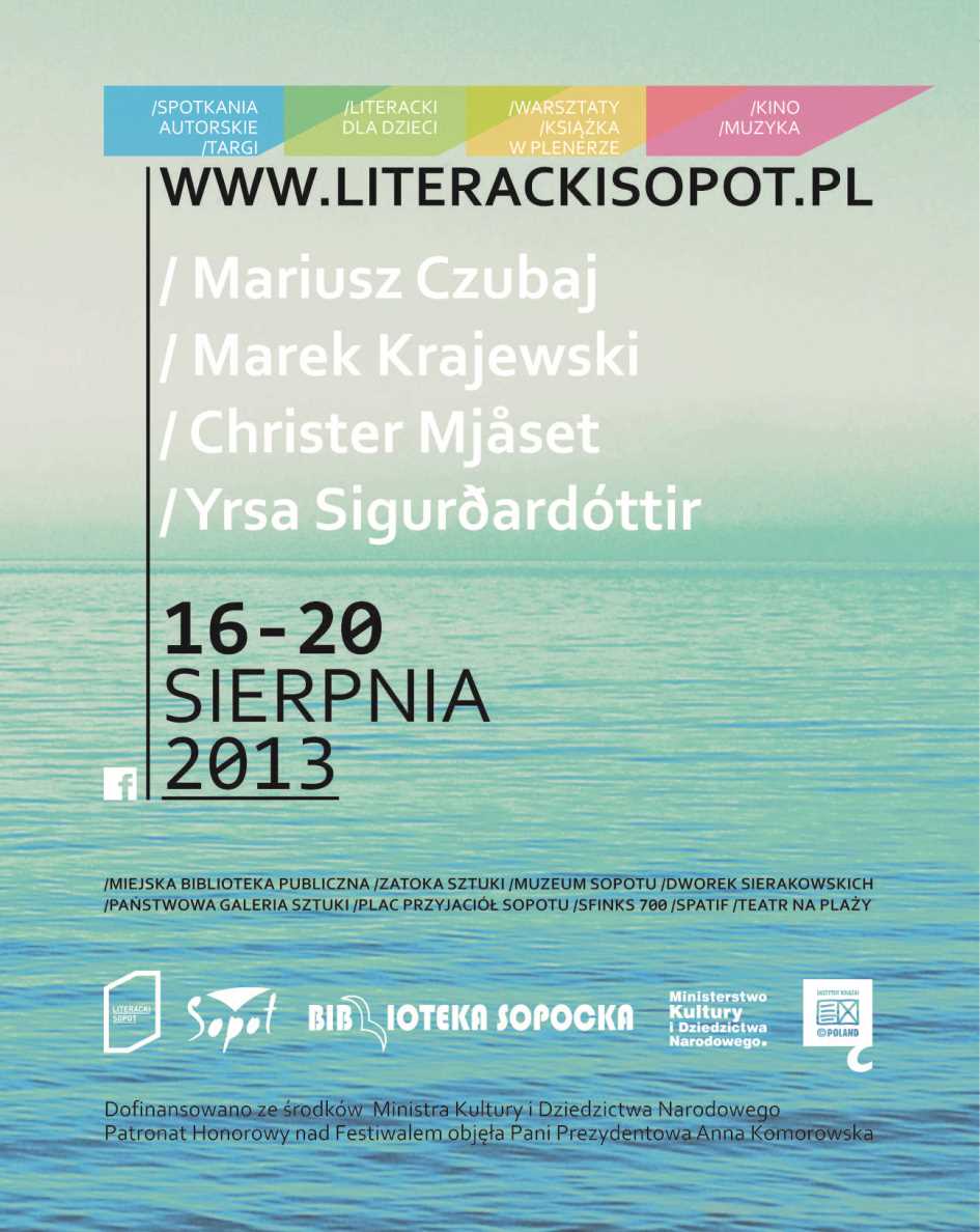 Międzynarodowy Festiwal „Literacki Sopot” – plakat (źródło: materiały prasowe)