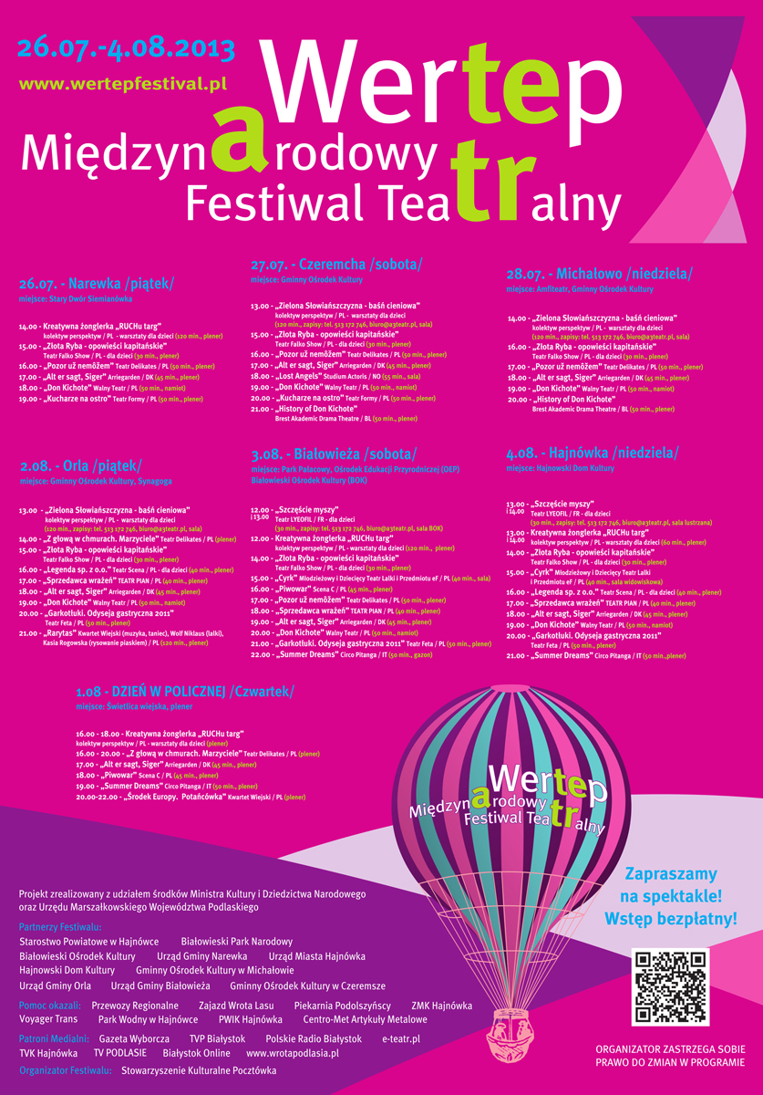 Międzynarodowy Festiwal Teatralny Wertep – plakat (źródło: materiały prasowe)