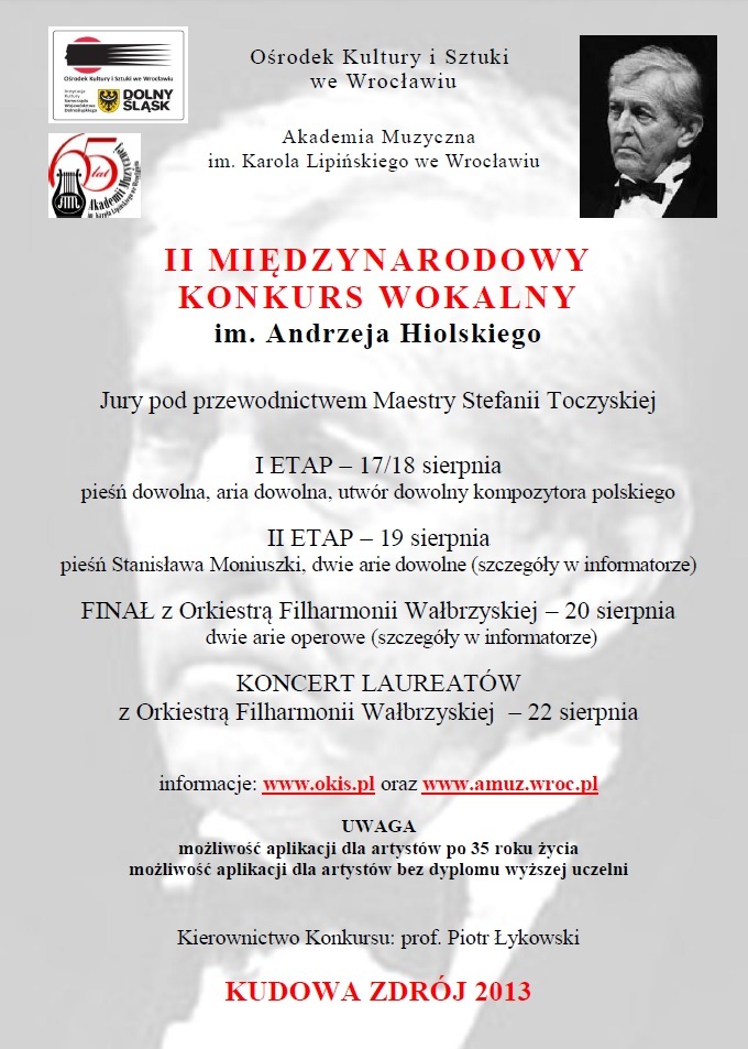 Międzynarodowy Konkurs Wokalny im. Andrzeja Hiolskiego (źródło: mat. prasowe)