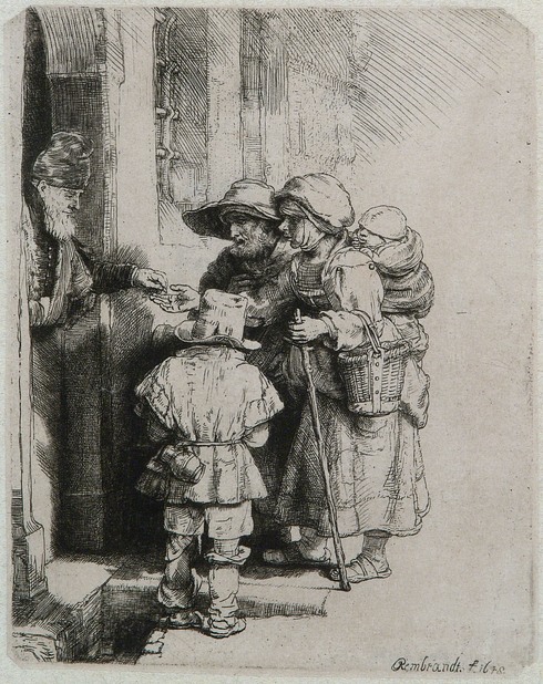 Rembrandt van Rijn, „Muzykanci otrzymujący jałmużnę”, 1648 (źródło: materiały prasowe organizatora)