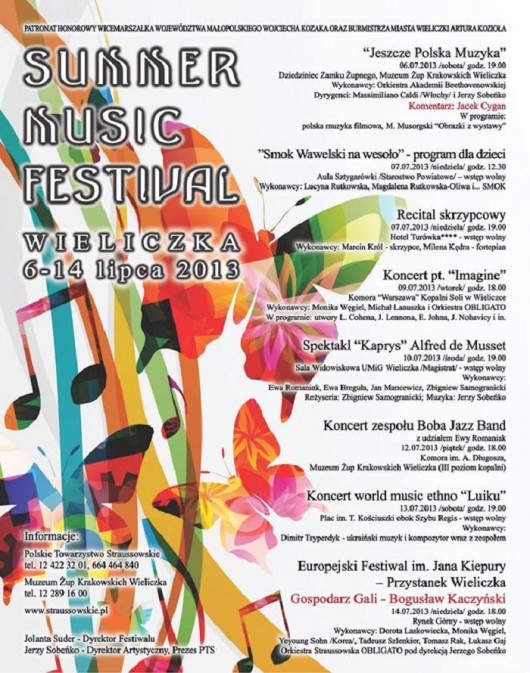 VII Summer Music Festival – Wieliczka, plakat (źródło: mat. prasowe)