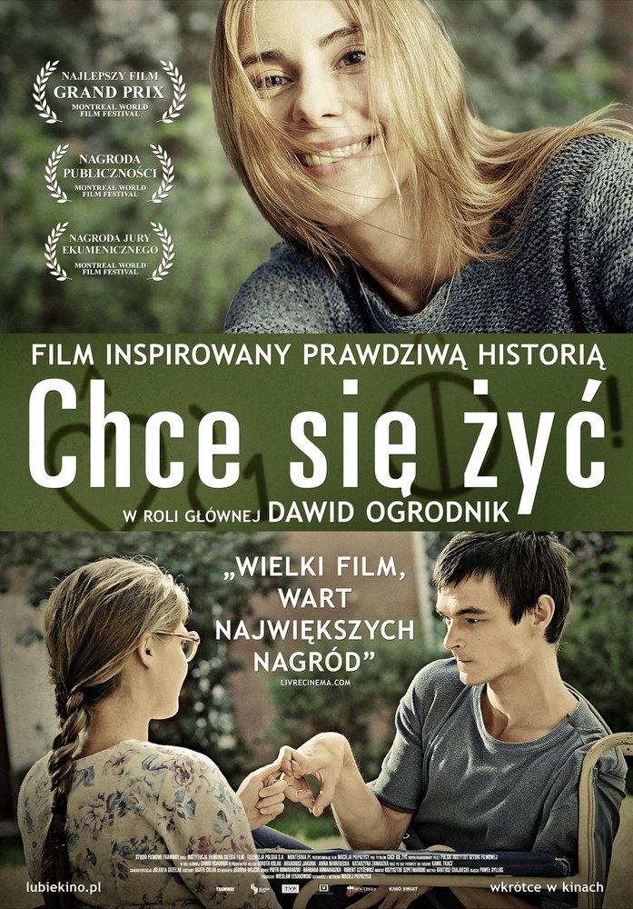 Plakat filmu „Chce się żyć”, reż. Maciej Pieprzyca (źródło: materiały prasowe dystrybutora)