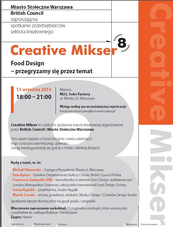 Creative Mikser 8: Food Design (źródło: materiały prasowe organizatora)