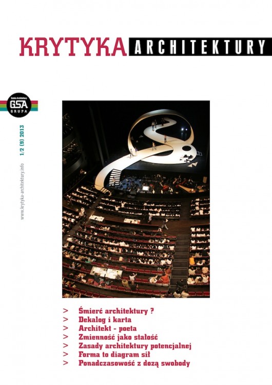 Okładka cyfrowego kwartalnika „Krytyka Architektury” (źródło: materiały prasowe organizatora)