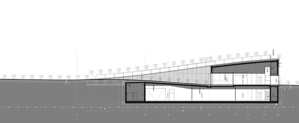 Centrum Dialogu Przełomy, przekrój, proj. KWK Promes (źródło: materiały prasowe biura)