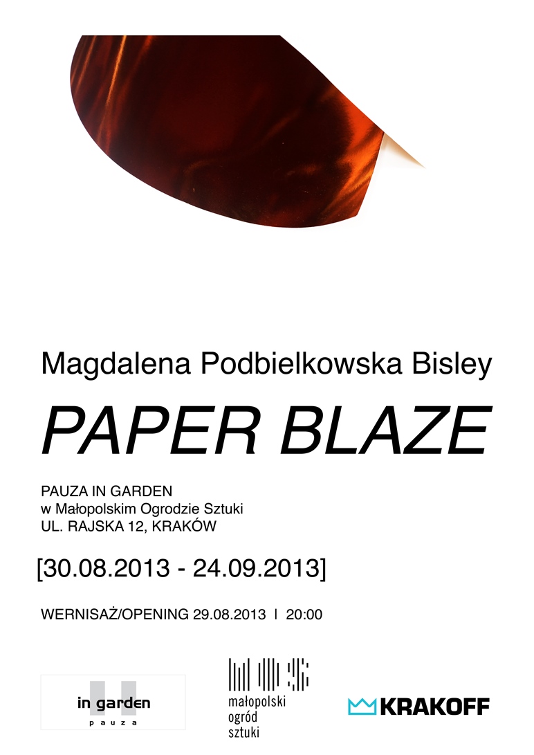 Magdalena Podbielkowska Bisley „Papier blaze” – plakat (źródło: materiały prasowe)