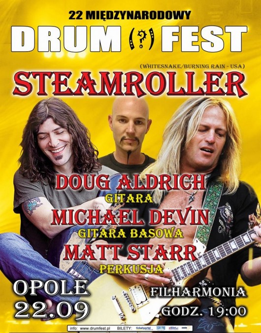 Steamroller, Festiwal Drum Fest, plakat (źródło: mat. prasowe)