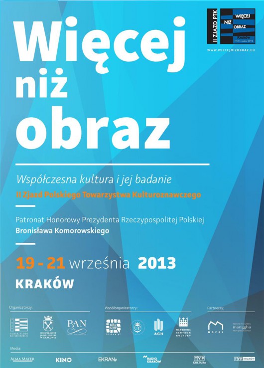 II Zjazd Polskiego Towarzystwa Kulturoznawczego „Więcej niż obraz” – plakat (źródło: materiały prasowe)