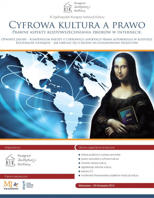 III Kongres Instytucji Kultury „Cyfrowa kultura a prawo” (źródło: materiały prasowe)