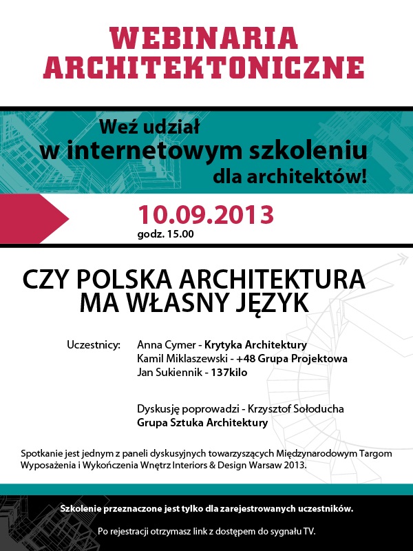 Czy polska architektura ma własny język? (źródło: materiały prasowe organizatora)