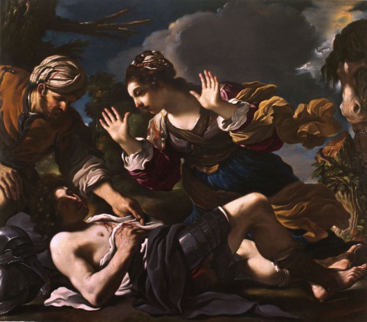 Guercino, 1591–1666, „Erminia odnajduje rannego Tankreda”, 1619 Olej, płótno, 155,4 × 178 cm, Kolekcja prywatna (źródło: materiały prasowe organizatora)