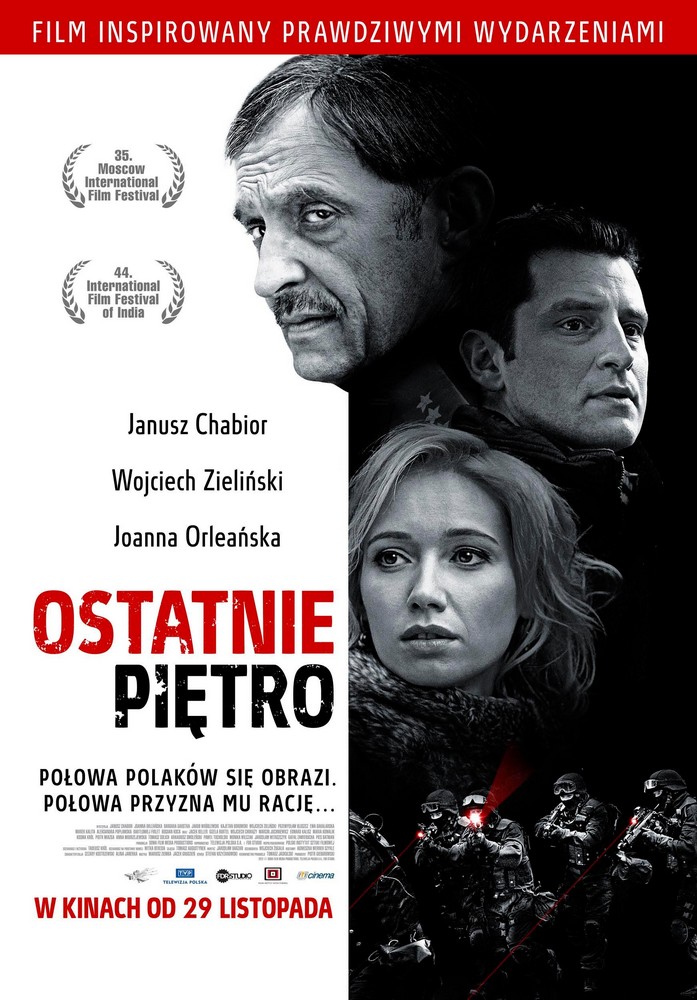 Plakat filmu „Ostatnie piętro”, reż. Tadeusz Król (źródło: materiały prasowe dystrybutora)