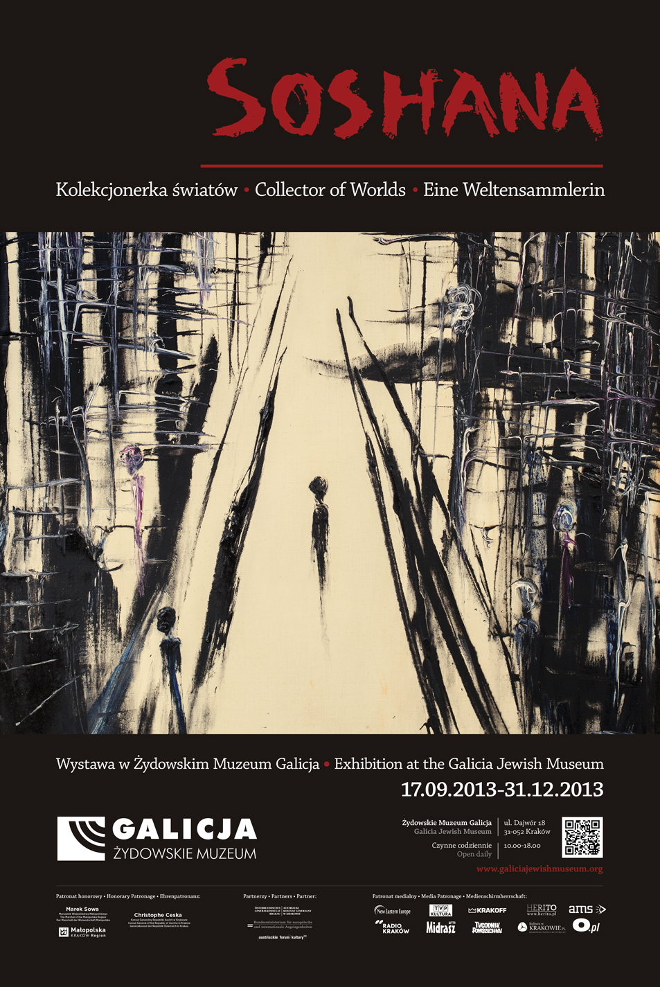 Plakat wystawy „Soshana – kolekcjonerka światów”, Muzeum Żydowskie Galicja w Krakowie (źródło: materiały prasowe organizatora)