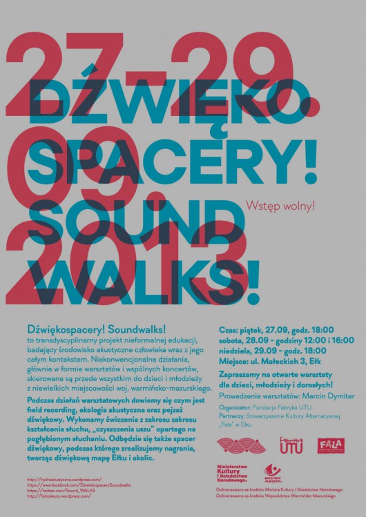 Soundwalks, plakat (źródło: materiały prasowe organizatorów)