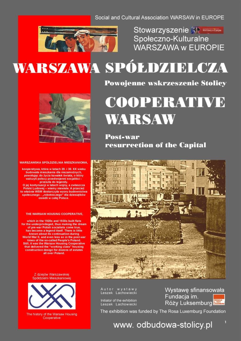 „Warszawa spółdzielcza – powojenne wskrzeszenie stolicy” – plakat (źródło: materiały prasowe)