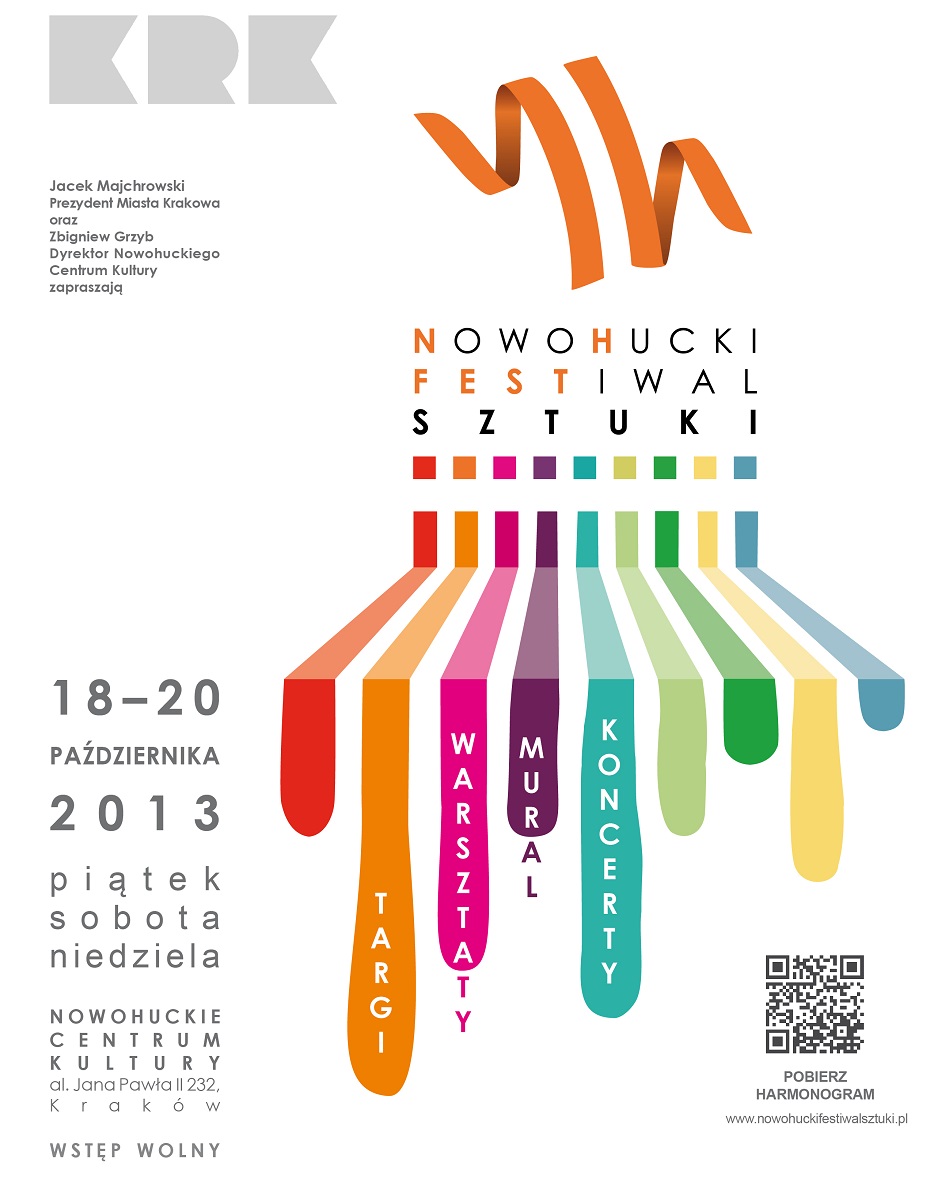 1. Nowohucki Festiwal Sztuki, plakat (źródło: materiały prasowe organizatora)