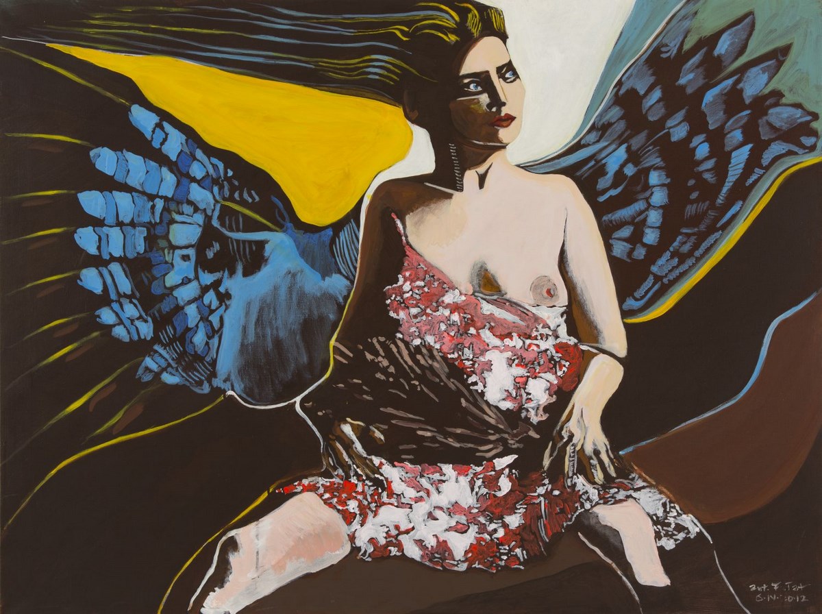 Antoni Fałat, „Kasia”, akryl na płótnie, 90 x 110 cm, 2012, fot. Dariusz Kula (źródło: materiały prasowe organizatora)