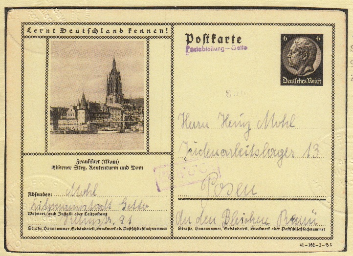 Karta pocztowa z 1942 roku (źródło: materiały prasowe)