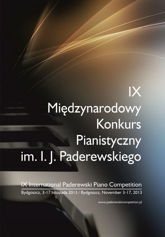 IX Międzynarodowy Konkurs Pianistyczny im. I. J. Paderewskiego w Bydgoszczy, plakat (źródło: mat. prasowe)