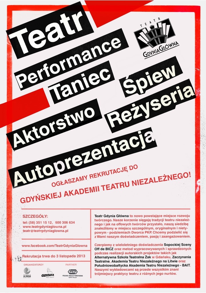 Rekrutacja do Gdyńskiej Akademii Teatru Niezależnego (źródło: mat. prasowe)