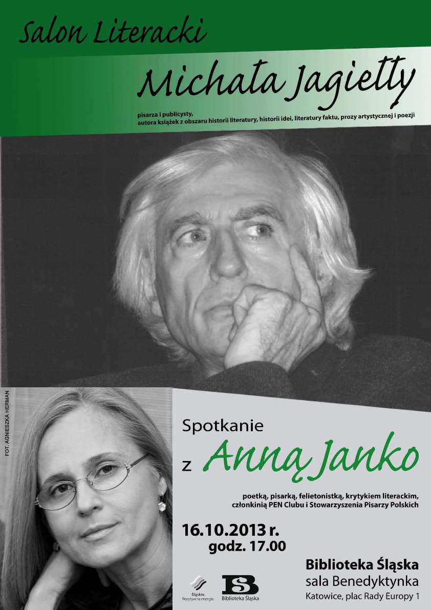 Salon Literacki Michała Jagiełły: Anna Janko – plakat (źródło: materiały prasowe)