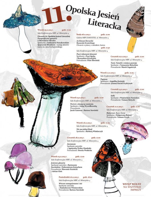 XI Opolska Jesień Literacka – plakat (źródło: materiały prasowe)