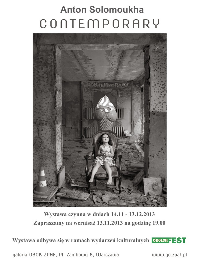 Anton Solomoukha, „Contemporary”, Galeria Obok ZPAF w Warszawie, plakat wystawy (źródło: materiały prasowe organizatora)