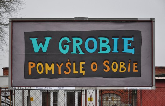 Bilbord „Grób”, Toruń, Galeria Rusz (źródło: materiały prasowe organizatora)