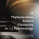 IX Międzynarodowy Konkurs Pianistyczny I. J. Paderewskiego w Bydgoszczy (źródło: mat. prasowe)