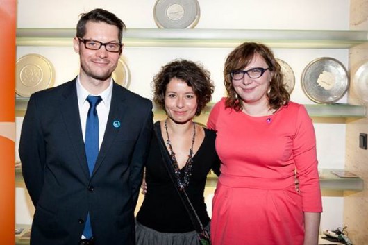 Laureaci Nagrody „Perspektywa” 2013 (od lewej): Łukasz Ostalski, Julia Kolberger i Elżbieta Benkowska fot. Kuźnia Zdjęć/SFP (źródło: materiały prasowe organizatora)