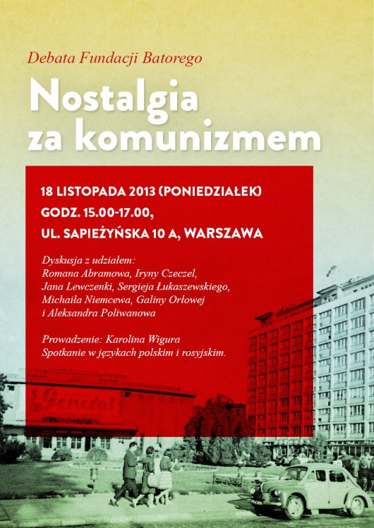 „Nostalgia za komunizmem” – plakat (źródło: materiały prasowe)