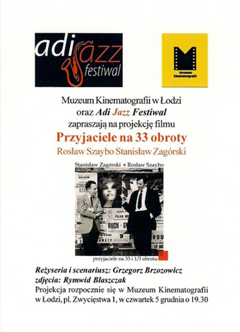 „Przyjaciele na 33 obroty”, reż. G. Brzozowicz, plakat (źródło: materiały prasowe)