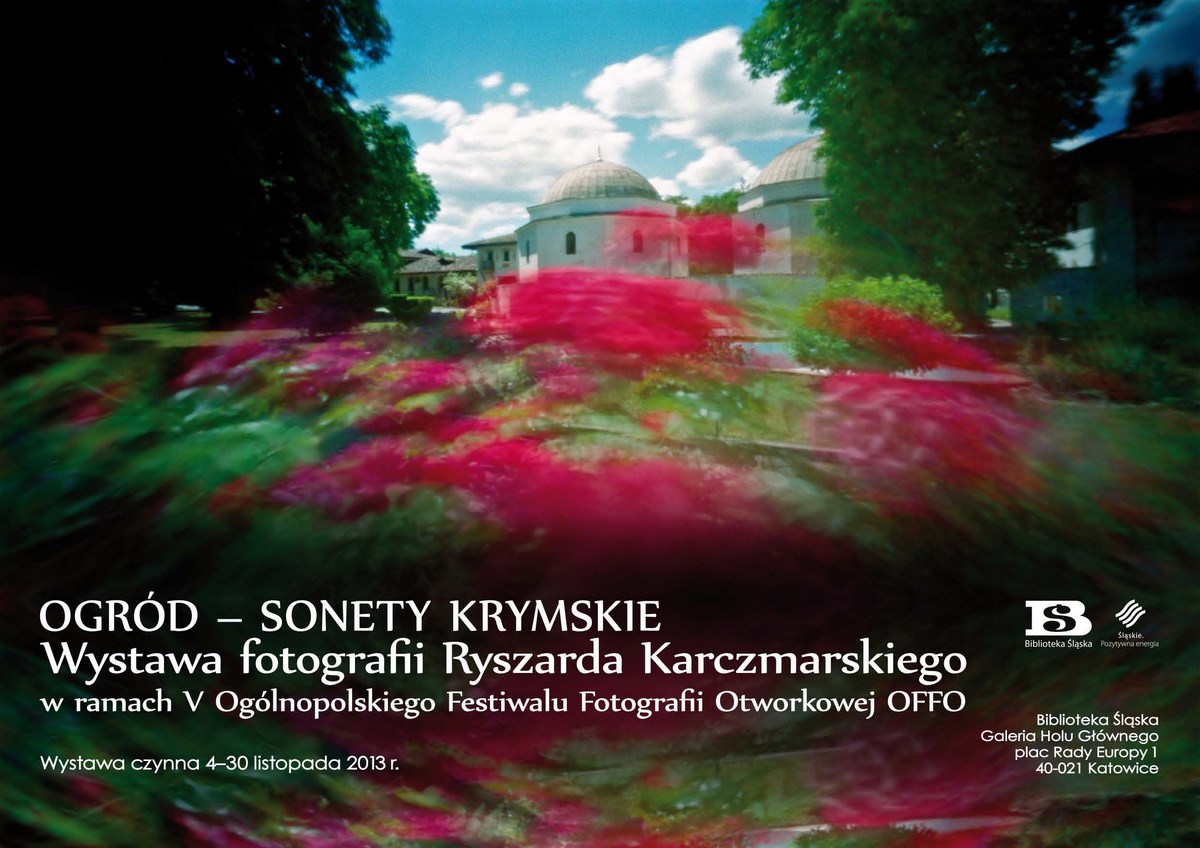 Ryszard Karczmarski, „Ogród – sonety krymskie”, Biblioteka Śląska w Katowicach, plakat wystawy (źródło: materiały prasowe organizatora)