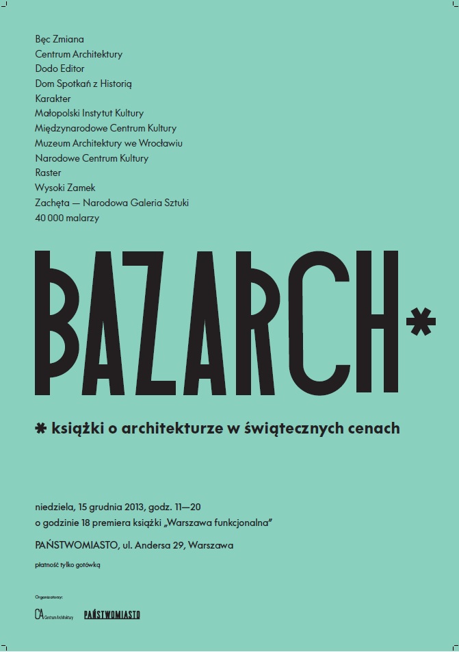 Targi wydawców książek o architekturze Bazarch (źródło: materiały prasowe organizatora)