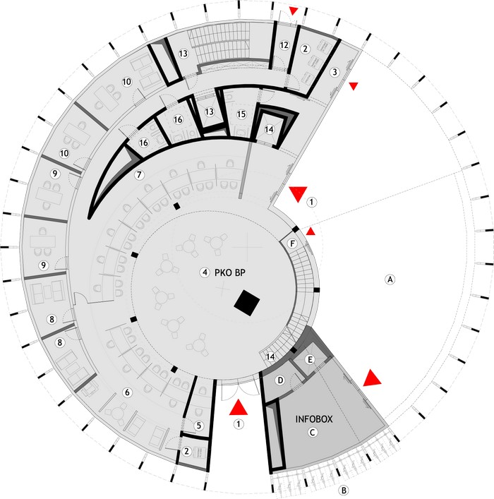 Rzut parteru, proj. Grupa 5 Architekci (źródło: materiały prasowe organizatora)