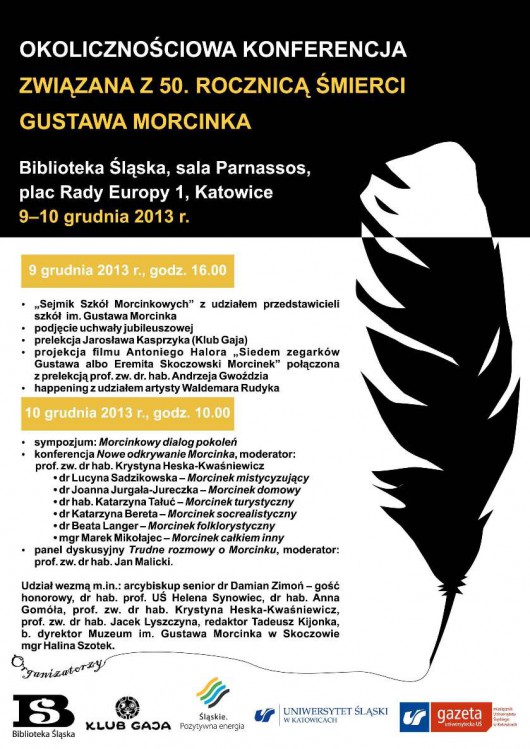 50. rocznica śmierci Gustawa Morcinka – konferencja (źródło: materiały prasowe)