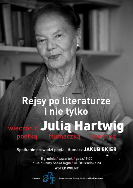 „Rejsy po literaturze i nie tylko” – Julia Hartwig (źródło: materiały prasowe)