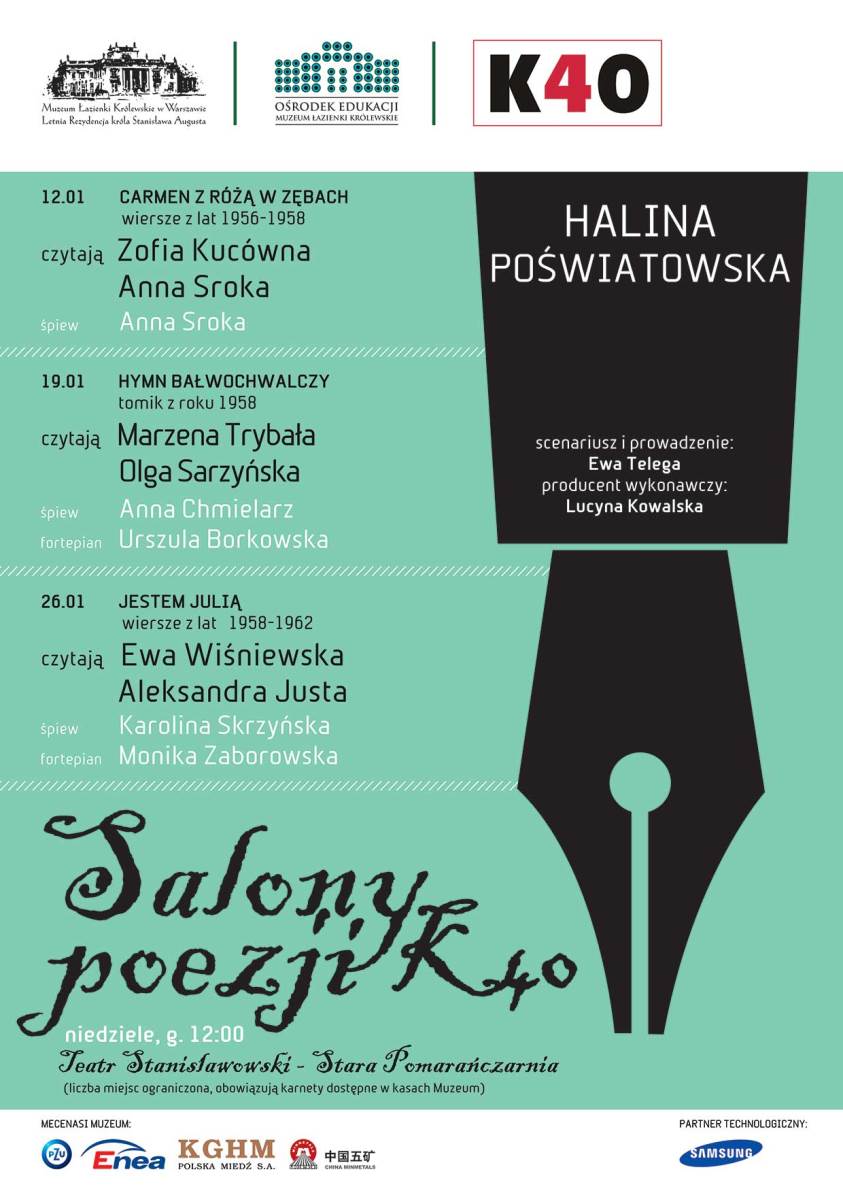 Salony Poezji – Halina Poświatowska, plakat (źródło: materiały prasowe)