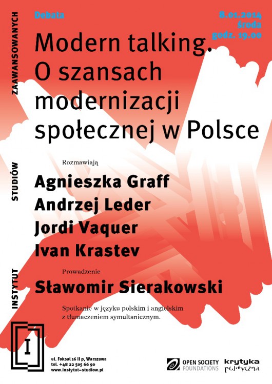 „Modern talking. O szansach modernizacji społecznej w Polsce”, plakat (źródło: materiały prasowe)