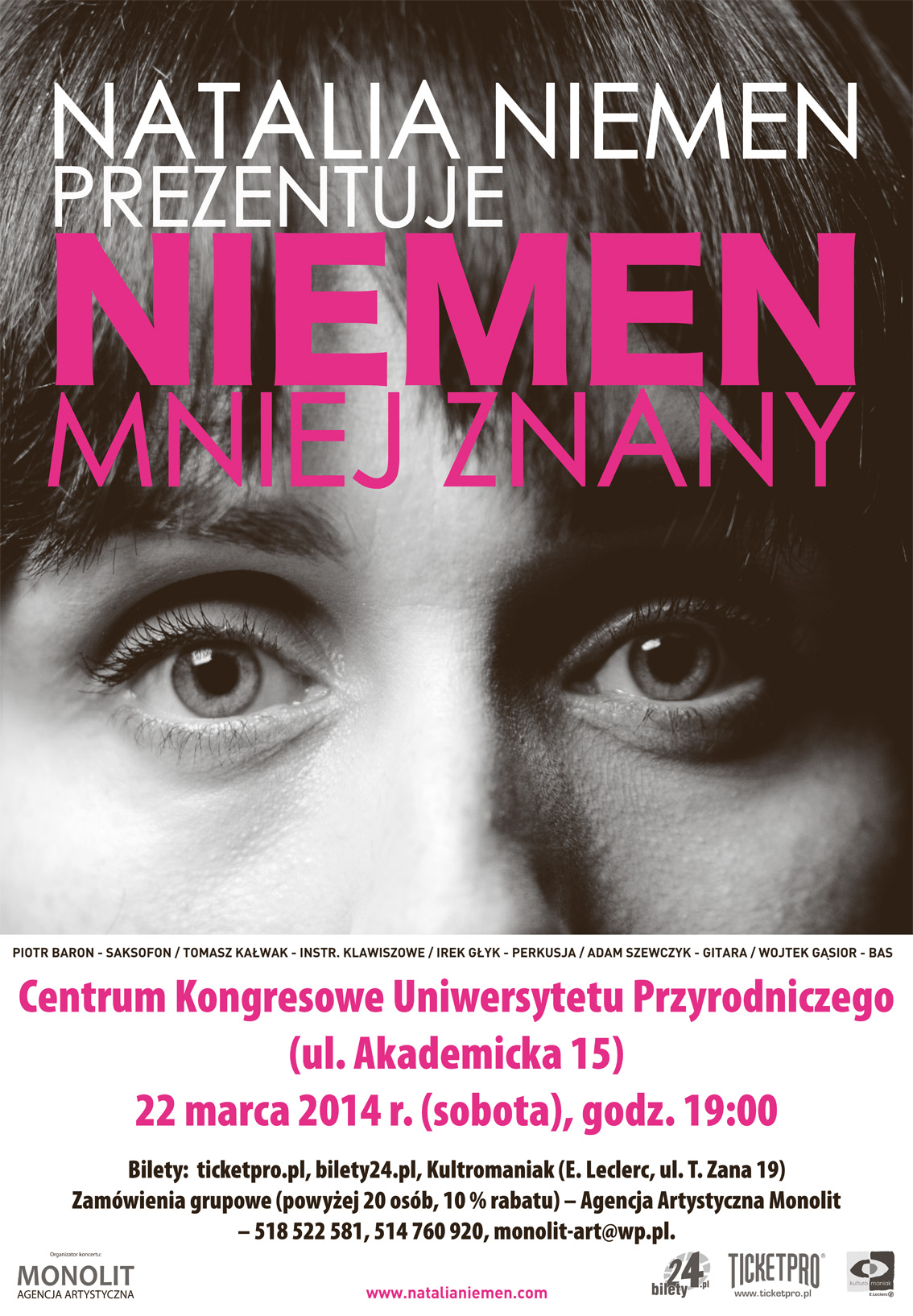 Niemen mniej znany, koncert Natalii Niemen, plakat (źródło: materiały prasowe)