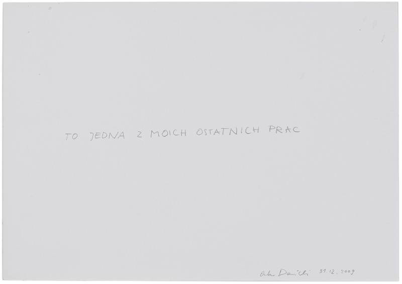 Oskar Dawicki, „To jedna z moich ostatnich prac”, 2009 (źródło: materiały prasowe organizatora)