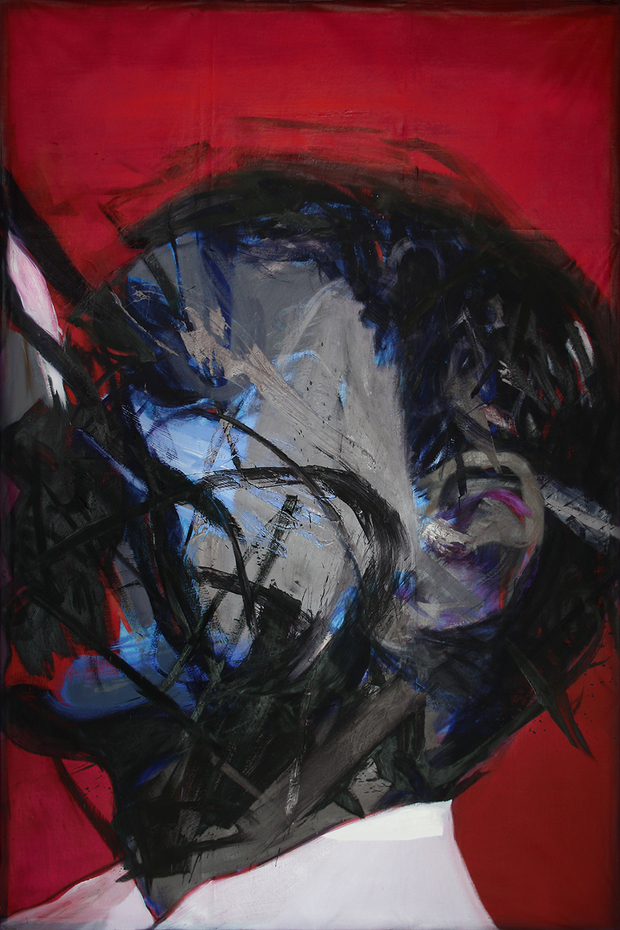 Paweł Kwiatkowski, „The hollow man”, 2014, olej na płótnie, 300x200 cm, fot. Paweł Kwiatkowski (źródło: materiały prasowe organizatora)