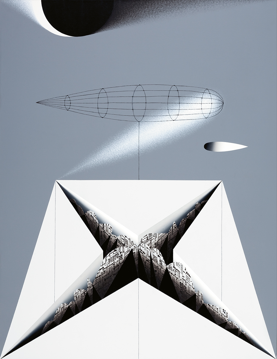 Adam Wsiołowski, „Miasto nieznane IV”, 2012, 53,5x41,5 cm, grafika (źródło: materiały prasowe organizatora)