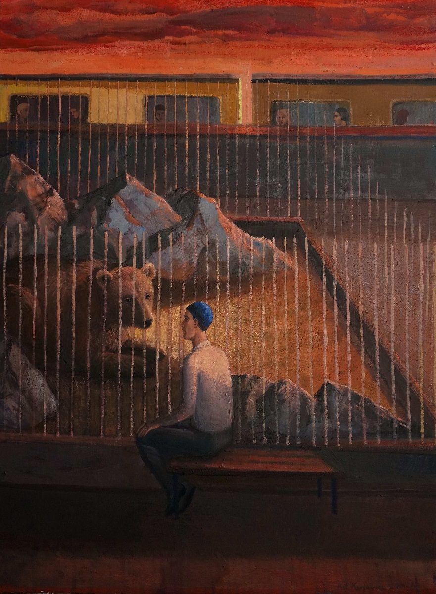 Katarzyna Karpowicz, „Zoo Budapeszcie”, olej na płótnie, 81x60cm, 2014 (źródło: materiały prasowe organiztora)