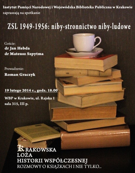 Krakowska Loża Historii Współczesnej – plakat (źródło: materiały prasowe) 
