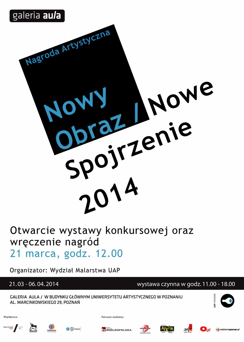 Konkurs „Nowy obraz / Nowe spojrzenie” 2014, plakat (źródło: materiały prasowe organizatora)