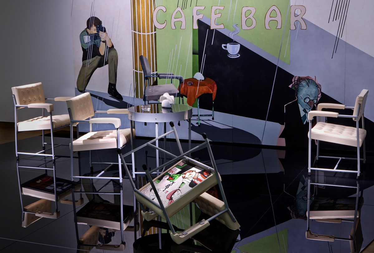 Paulina Ołowska, „Cafe Bar”, 2011, instalacja, dzięki uprzejmości Fundacja Galerii Foksal (źródło: materiały prasowe organizatora)
