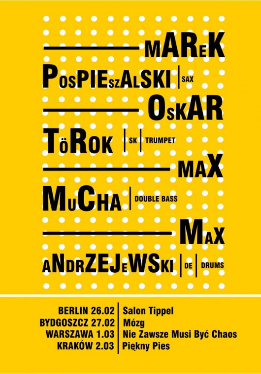 Trasa Pospieszalski/ TőRők/ Mucha/ Andrzejewski, plakat (źródło: mat. prasowe)