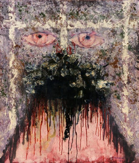 Rajmund Ziemski, „Pejzaż”, 1969, akryl na płótnie (źródło: materiały prasowe organizatora)